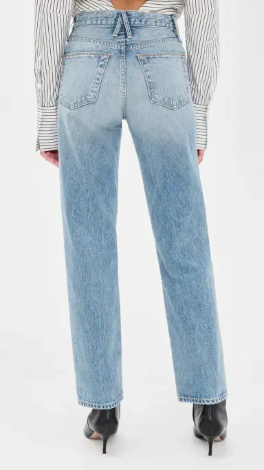 SLVRLAKE Kendra High Rise Straight Jeans Back To Zero | Thumbnail 3 SLVRLAKE Kendra High Rise Straight Jeans Back To Zero | Thumbnail 3
