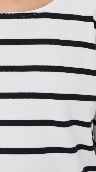 La Ligne Long Sleeve Breton Tee /Black | Thumbnail 6