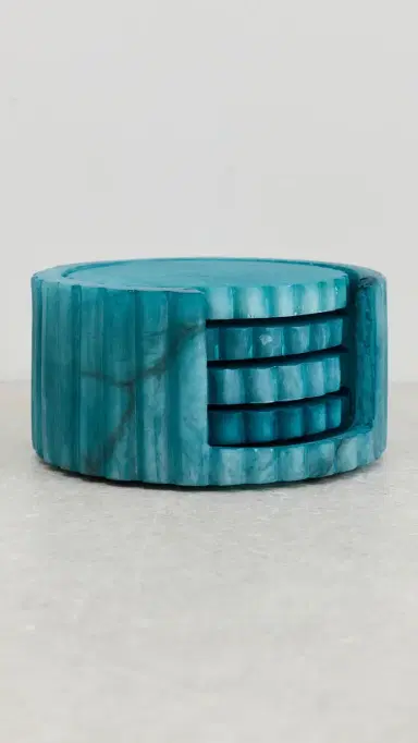 Kassatex Shopbop x Coasters Set of 4 Azure One Size | Thumbnail 2