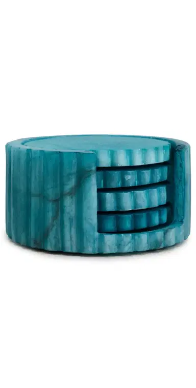 Kassatex Shopbop x Coasters Set of 4 Azure One Size | Thumbnail 1