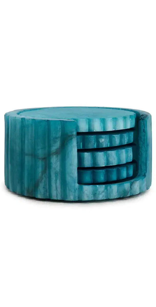 Kassatex Shopbop x Coasters Set of 4 Azure One Size