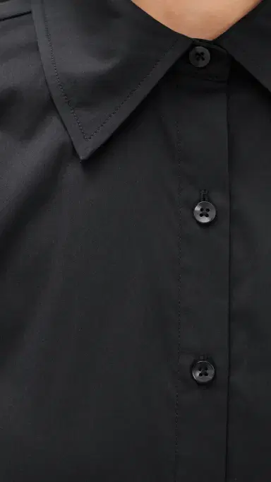 SIMONMILLER Loch Poplin Button Up Black | Thumbnail 6 SIMONMILLER Loch Poplin Button Up Black | Thumbnail 6