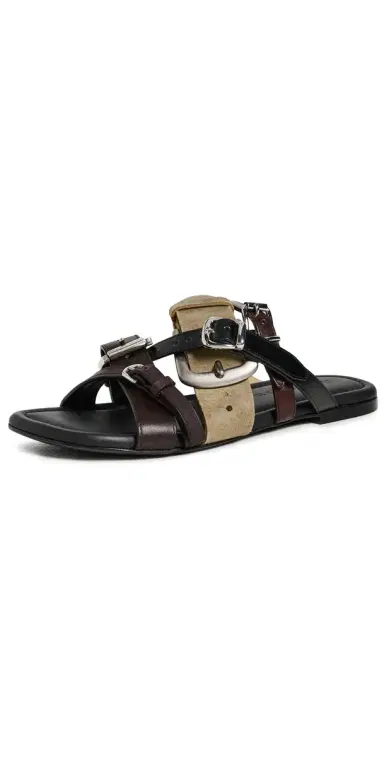 Acne Studios Beltie Sandals Multi Brown | Thumbnail 1
