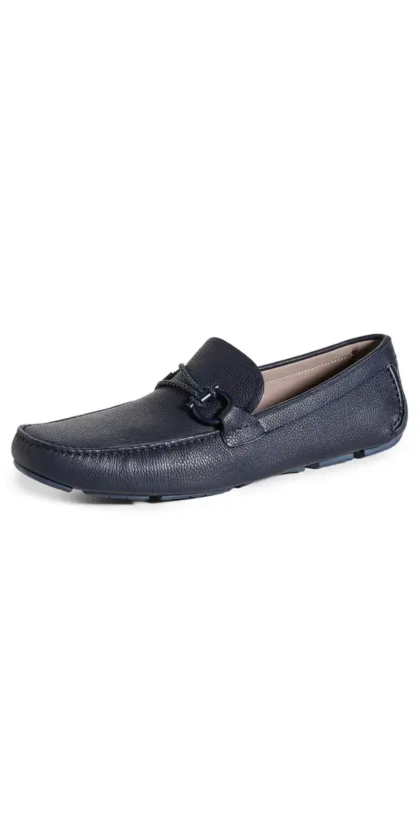 FERRAGAMO Front Driving Shoes Blue Marine