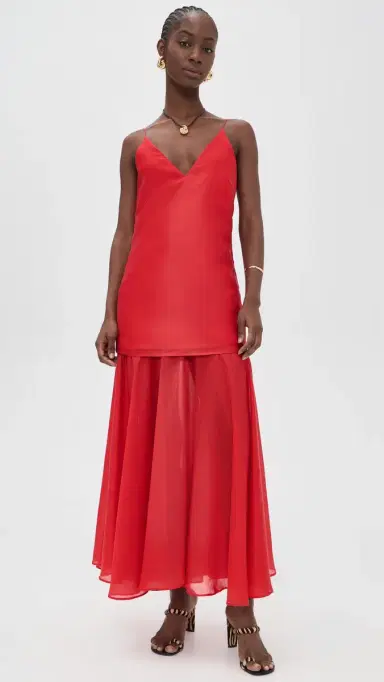 MARQUES ALMEIDA Layered Strappy Maxi Dress | Thumbnail 2 MARQUES ALMEIDA Layered Strappy Maxi Dress | Thumbnail 2