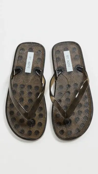 St. Agni Jelly Flip Flops Smoke | Thumbnail 4