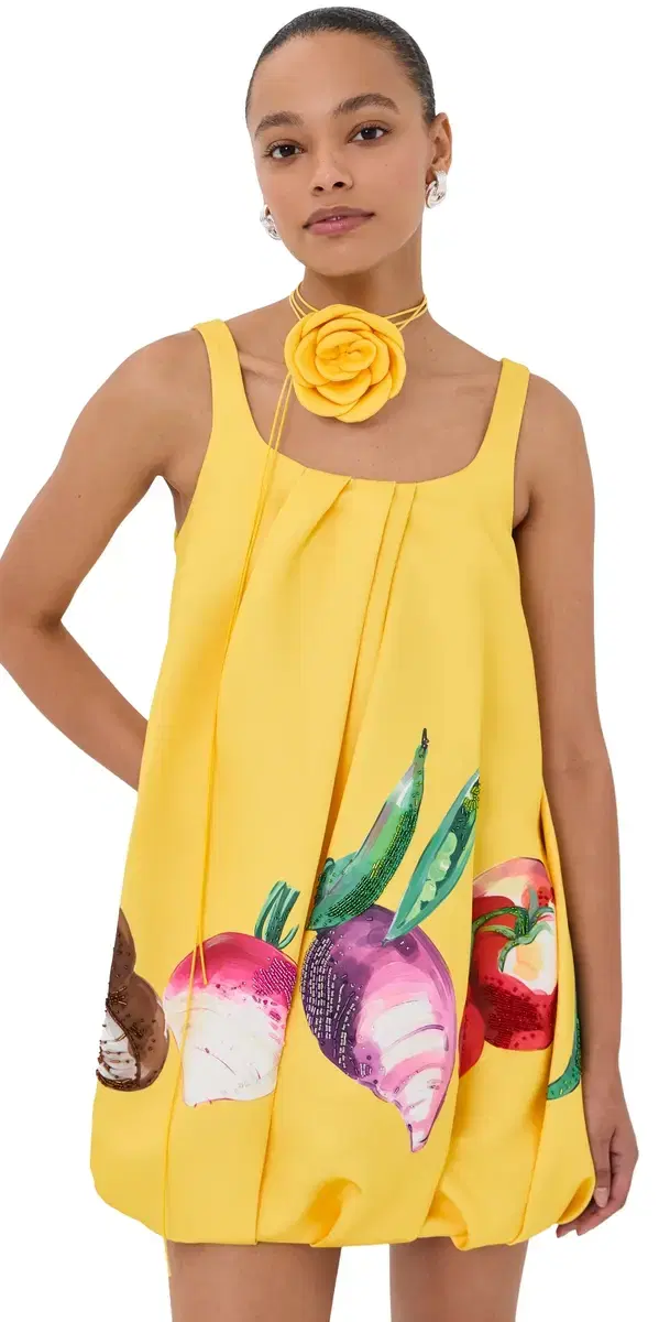 Suki Puff Mini Dress Harvest Print