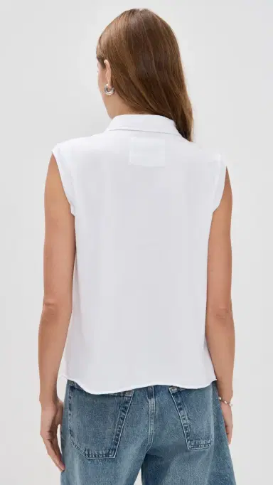 FRANK & EILEEN Popover Collar Tank White XL | Thumbnail 3