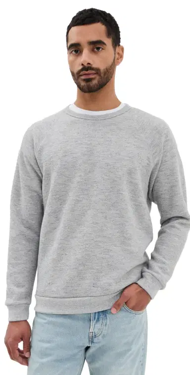 Marine Layer Mock Twist Sherpa Crew Pullover Heather Grey | Thumbnail 1 Marine Layer Mock Twist Sherpa Crew Pullover Heather Grey | Thumbnail 1