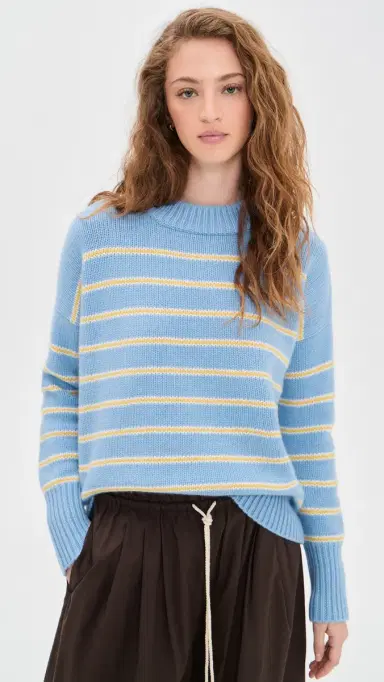 La Ligne Fineline Stripe Marin Sweater Chambray Blue/Butter Yellow/Cr | Thumbnail 2 La Ligne Fineline Stripe Marin Sweater Chambray Blue/Butter Yellow/Cr | Thumbnail 2
