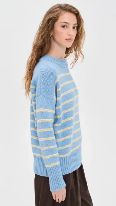 La Ligne Fineline Stripe Marin Sweater Chambray Blue/Butter Yellow/Cr | Thumbnail 4 La Ligne Fineline Stripe Marin Sweater Chambray Blue/Butter Yellow/Cr | Thumbnail 4