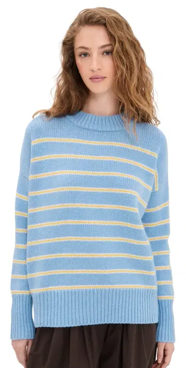 La Ligne Fineline Stripe Marin Sweater Chambray Blue/Butter Yellow/Cr | Thumbnail 1 La Ligne Fineline Stripe Marin Sweater Chambray Blue/Butter Yellow/Cr | Thumbnail 1