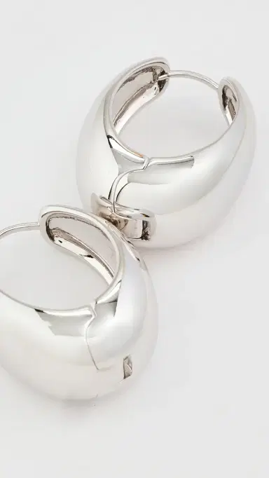 Shashi Cameron Silver Hoops | Thumbnail 4