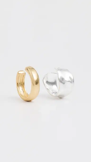 SHASHI Plaisir Ear Cuffs Gold/Silver One Size | Thumbnail 2