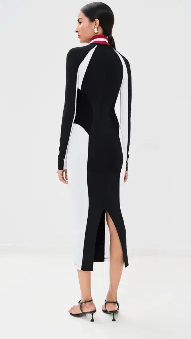 Off-White Tech Serena Midi Dress Black/White | Thumbnail 3 Off-White Tech Serena Midi Dress Black/White | Thumbnail 3