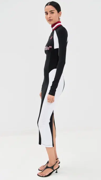 Off-White Tech Serena Midi Dress Black/White | Thumbnail 4 Off-White Tech Serena Midi Dress Black/White | Thumbnail 4
