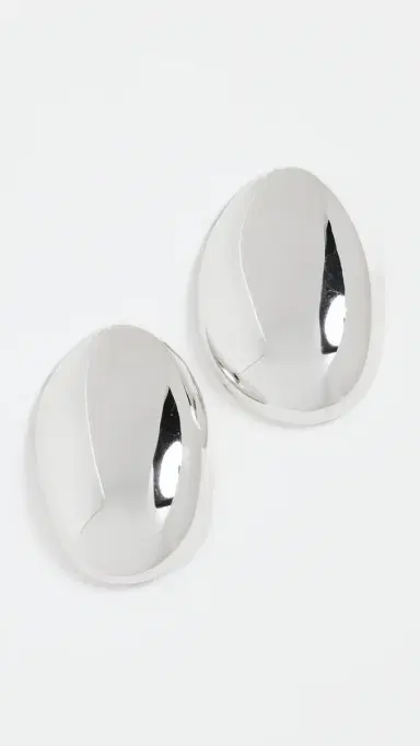 Annika Inez Spoon Earrings Silver One Size | Thumbnail 2