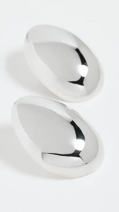 Annika Inez Spoon Earrings Silver One Size | Thumbnail 4