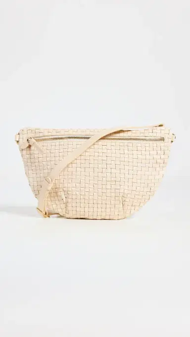 Clare V. Clare V. Grande Fanny Cream Woven Checker | Thumbnail 2 Clare V. Clare V. Grande Fanny Cream Woven Checker | Thumbnail 2