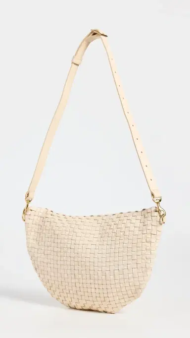 Clare V. Clare V. Grande Fanny Cream Woven Checker One Size | Thumbnail 4 Clare V. Clare V. Grande Fanny Cream Woven Checker One Size | Thumbnail 4
