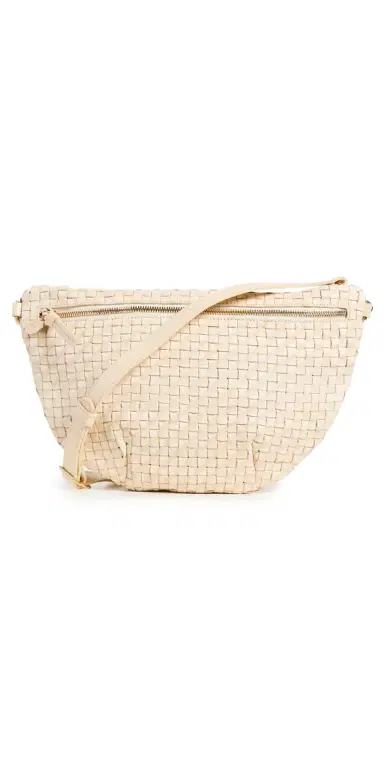 Clare V. Clare V. Grande Fanny Cream Woven Checker One Size | Thumbnail 1 Clare V. Clare V. Grande Fanny Cream Woven Checker One Size | Thumbnail 1