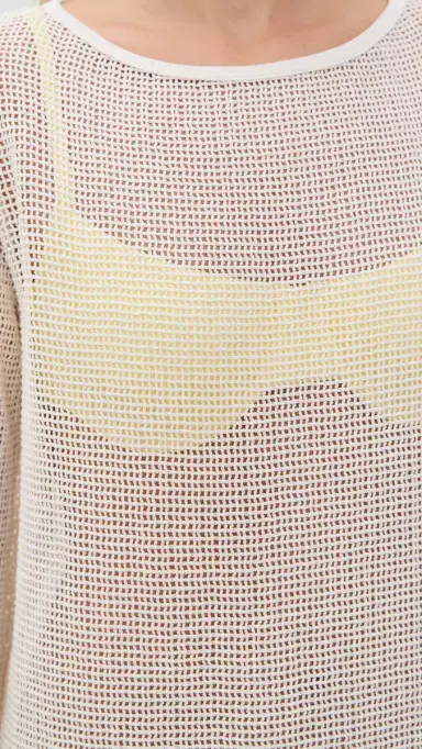 LE BOP Biarritz Long Sleeve Mini Coverup Bone L | Thumbnail 6 LE BOP Biarritz Long Sleeve Mini Coverup Bone L | Thumbnail 6