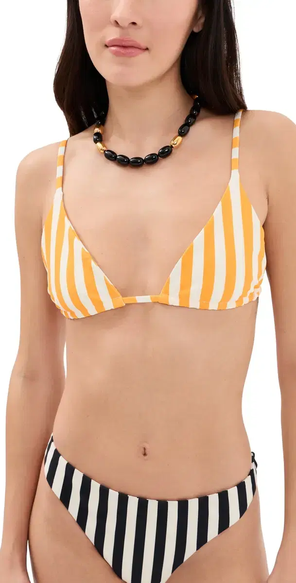 Bwai Stripe Bikini Top Sungold/Ecru Stripe