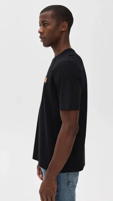 Maison Kitsuné Fox Head Patch Regular Tee Black M | Thumbnail 4
