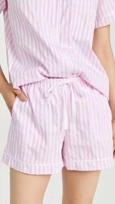 BedHead PJs Classic Stripe Pajama Set Pink Stripe | Thumbnail 5