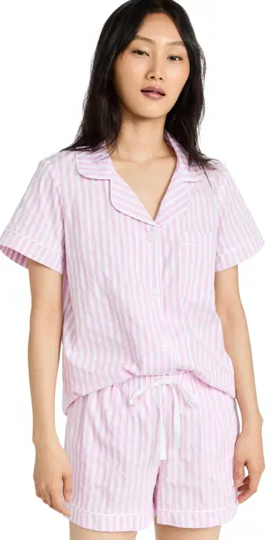 BedHead PJs Classic Stripe Pajama Set Pink Stripe | Thumbnail 1