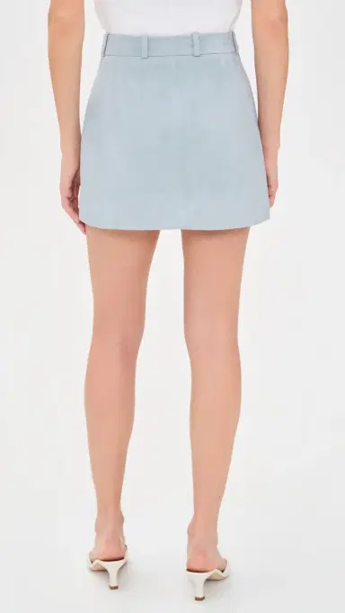 FRAME The Suede Mini Skirt Sky Blue | Thumbnail 3 FRAME The Suede Mini Skirt Sky Blue | Thumbnail 3