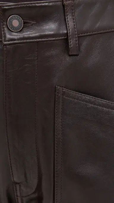 Nili Lotan Shon Leather Pants Dark Brown | Thumbnail 6