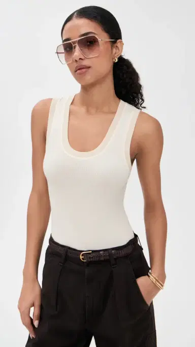 Free People Longer Days Tank White Alyssum | Thumbnail 2