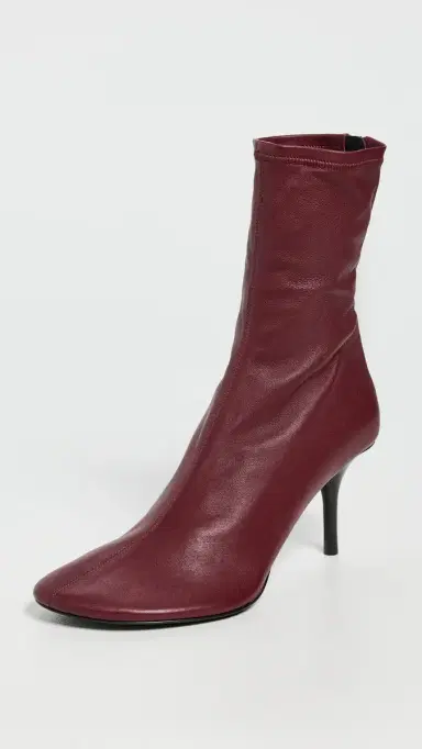 Acne Studios Leather Ankle Booties Wine Red | Thumbnail 2 Acne Studios Leather Ankle Booties Wine Red | Thumbnail 2
