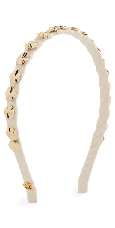 Lele Sadoughi Socialite Strand Headband Natural Gold One Size | Thumbnail 1
