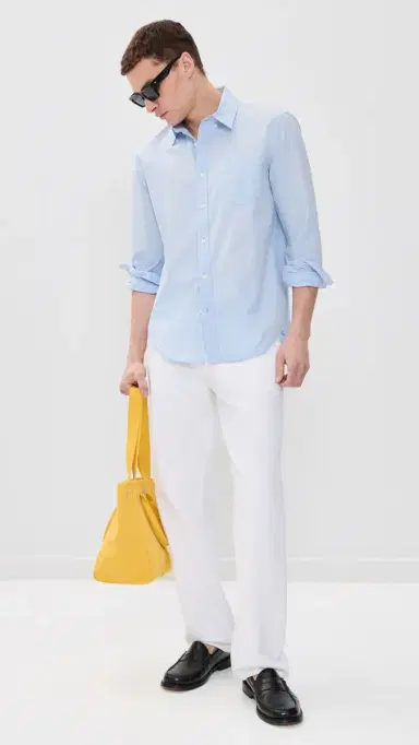 Alex Mill Mill Shirt In Paper Poplin Calm Blue | Thumbnail 5 Alex Mill Mill Shirt In Paper Poplin Calm Blue | Thumbnail 5