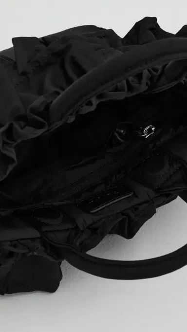 GANNI Mini Shopper Ruffle Bag Black One Size | Thumbnail 6