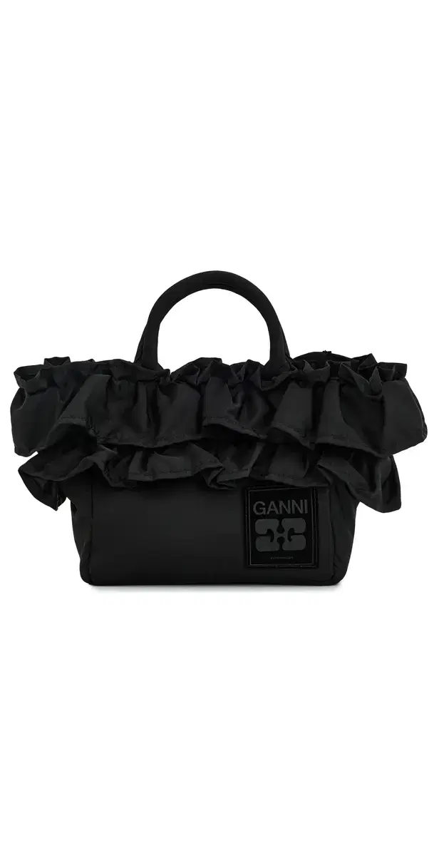 Mini Shopper Ruffle Bag Black One Size