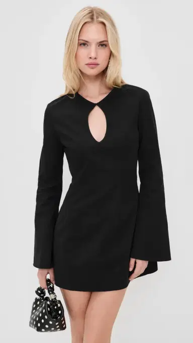 LIONESS Prima Luce Mini Dress Noir | Thumbnail 2