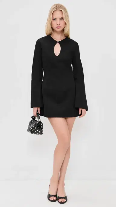 LIONESS Prima Luce Mini Dress Noir | Thumbnail 5