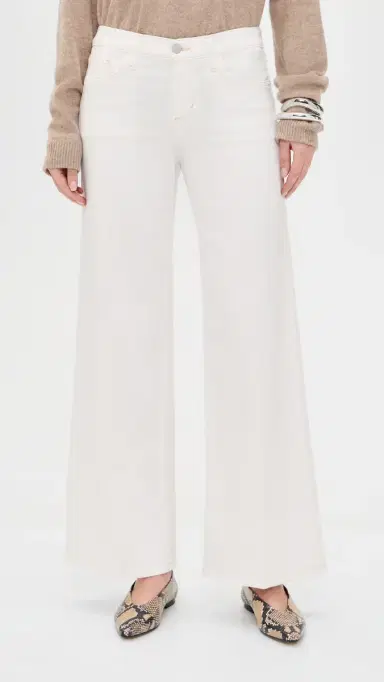Joe's Jeans The Lou Lou Low Rise Wide Leg Petite Jeans White 30 | Thumbnail 2 Joe's Jeans The Lou Lou Low Rise Wide Leg Petite Jeans White 30 | Thumbnail 2