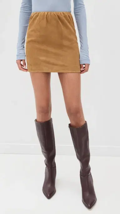 ROTATE Suede Mini Bell Skirt | Thumbnail 2 ROTATE Suede Mini Bell Skirt | Thumbnail 2