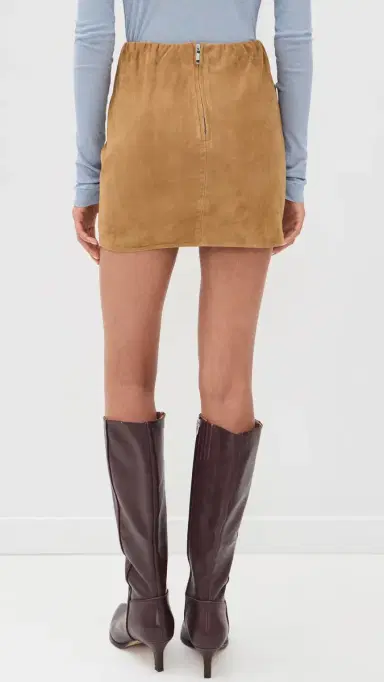 ROTATE Suede Mini Bell Skirt | Thumbnail 3 ROTATE Suede Mini Bell Skirt | Thumbnail 3