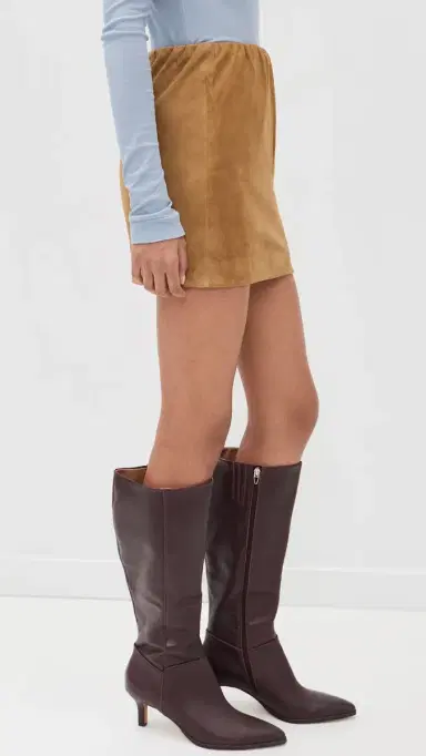 ROTATE Suede Mini Bell Skirt | Thumbnail 4 ROTATE Suede Mini Bell Skirt | Thumbnail 4