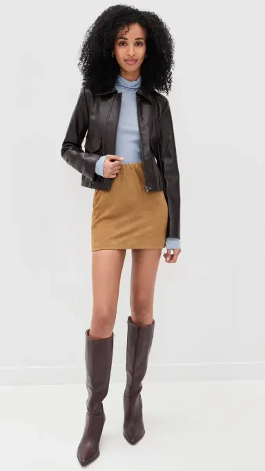 ROTATE Suede Mini Bell Skirt | Thumbnail 5 ROTATE Suede Mini Bell Skirt | Thumbnail 5