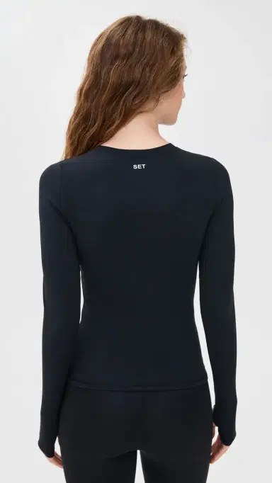 SET A1 Breathe ong Sleeve Top Orca | Thumbnail 3