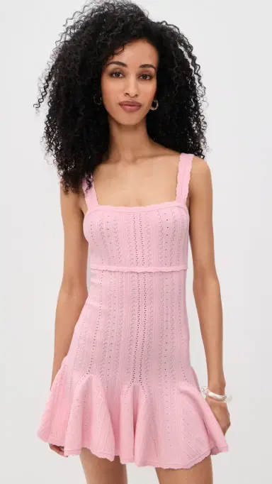 LoveShackFancy Tabatha Dress Peach Sorbet M | Thumbnail 2