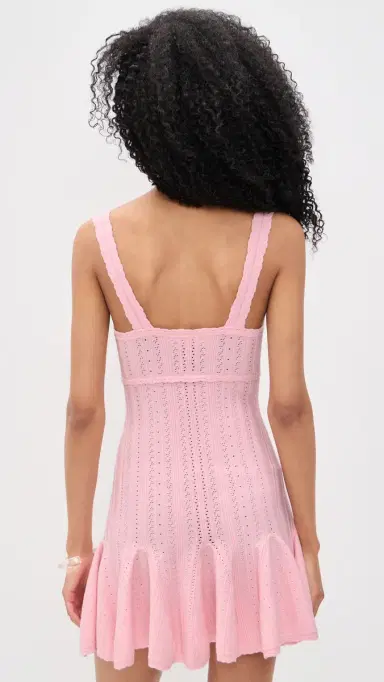 LoveShackFancy Tabatha Dress Peach Sorbet M | Thumbnail 3