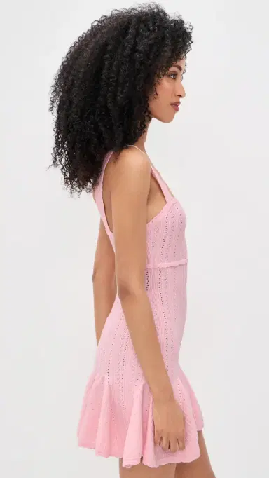 LoveShackFancy Tabatha Dress Peach Sorbet M | Thumbnail 4
