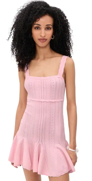 LoveShackFancy Tabatha Dress Peach Sorbet M | Thumbnail 1